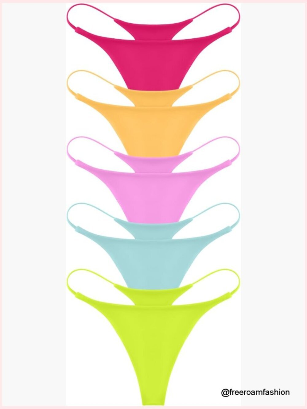 Seamless Thong Bikini Panties High Stretch Minimal Coverage G-String